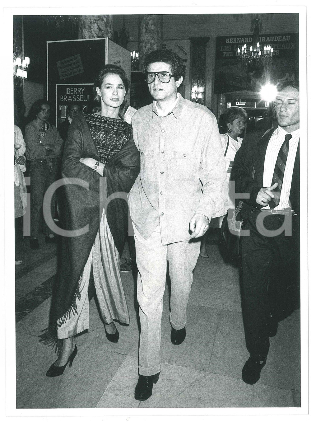 Fotografia d epoca originale 1986 FESTIVAL DI CANNES Claude LELOUCH MarieSophie POCHAT Foto 18x24 cm 1