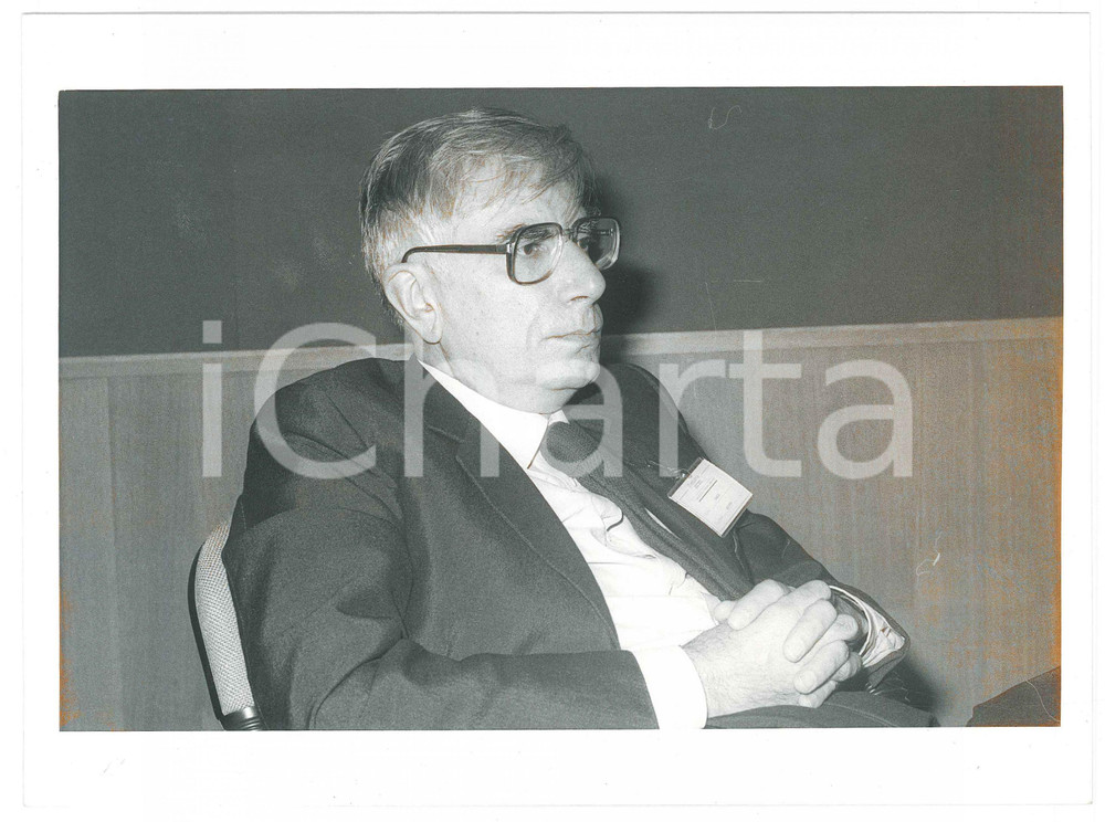 Fotografia d epoca originale 1985 ca ITALIA Sergio RICOSSA Ritratto dell economista  Foto 24x18 cm 3 1