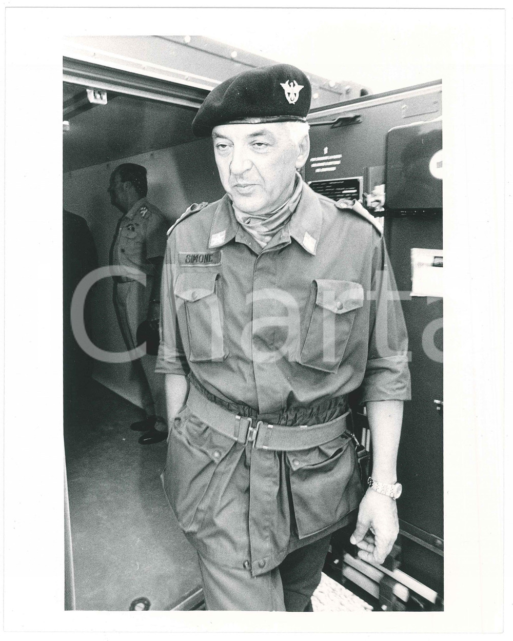 Fotografia d epoca originale 1990 ca ESERCITO ITALIANO Generale Raffaele SIMONE Foto 20x25 1 1