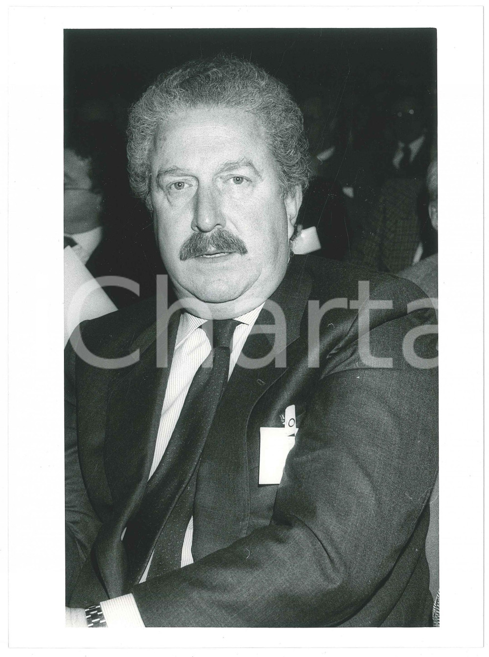 Fotografia d epoca originale 1985 ca MILANO  MONTEDISON Giorgio PORTA Ritratto  Foto 18x24 cm 1 1