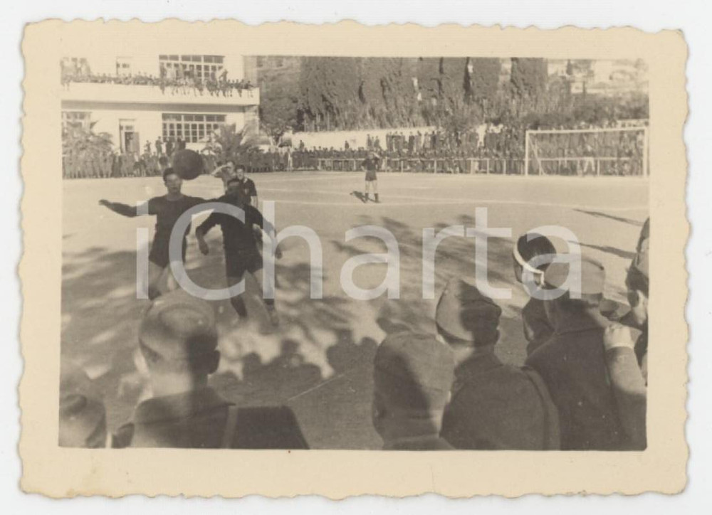 Fotografia d epoca originale 1940 ca ITALIA  ESERCITO Partita di calcio tra soldati  Foto 6x8 cm 1 1