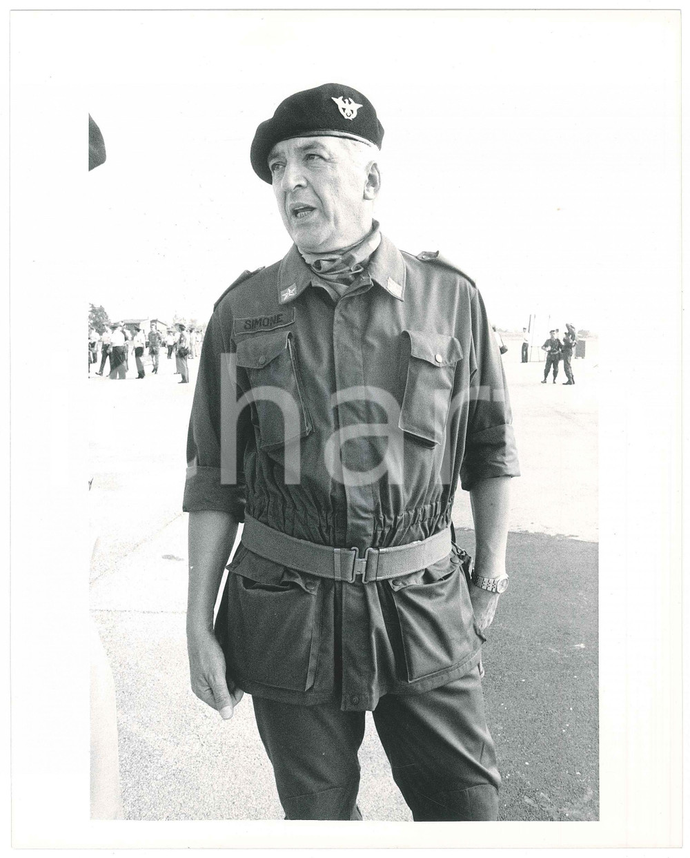 Fotografia d epoca originale 1990 ca ESERCITO ITALIANO Raffaele SIMONE Ritratto del Generale  Foto 20x25 3 1