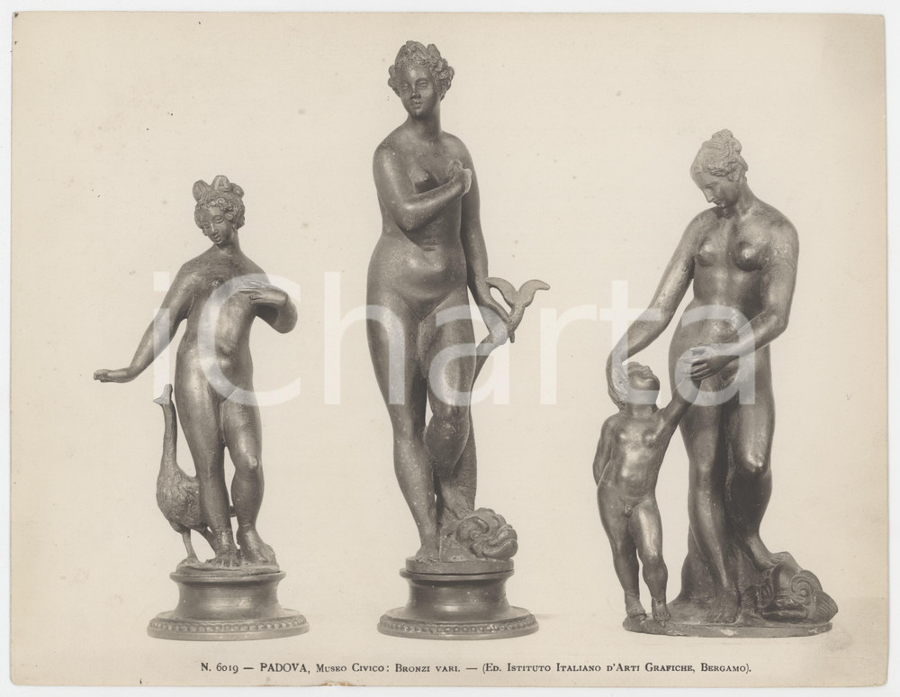 Fotografia d epoca originale 1940 ca PADOVA Museo Civico  Bronzi vari  Foto ARTI GRAFICHE BERGAMO 1