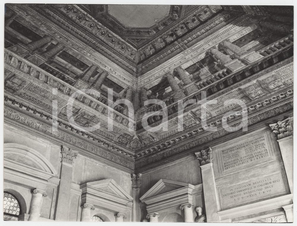 Fotografia d epoca originale 1970 ca VENEZIA Vestibolo Libreria Sansoviniana  Biblioteca Marciana  Foto 1