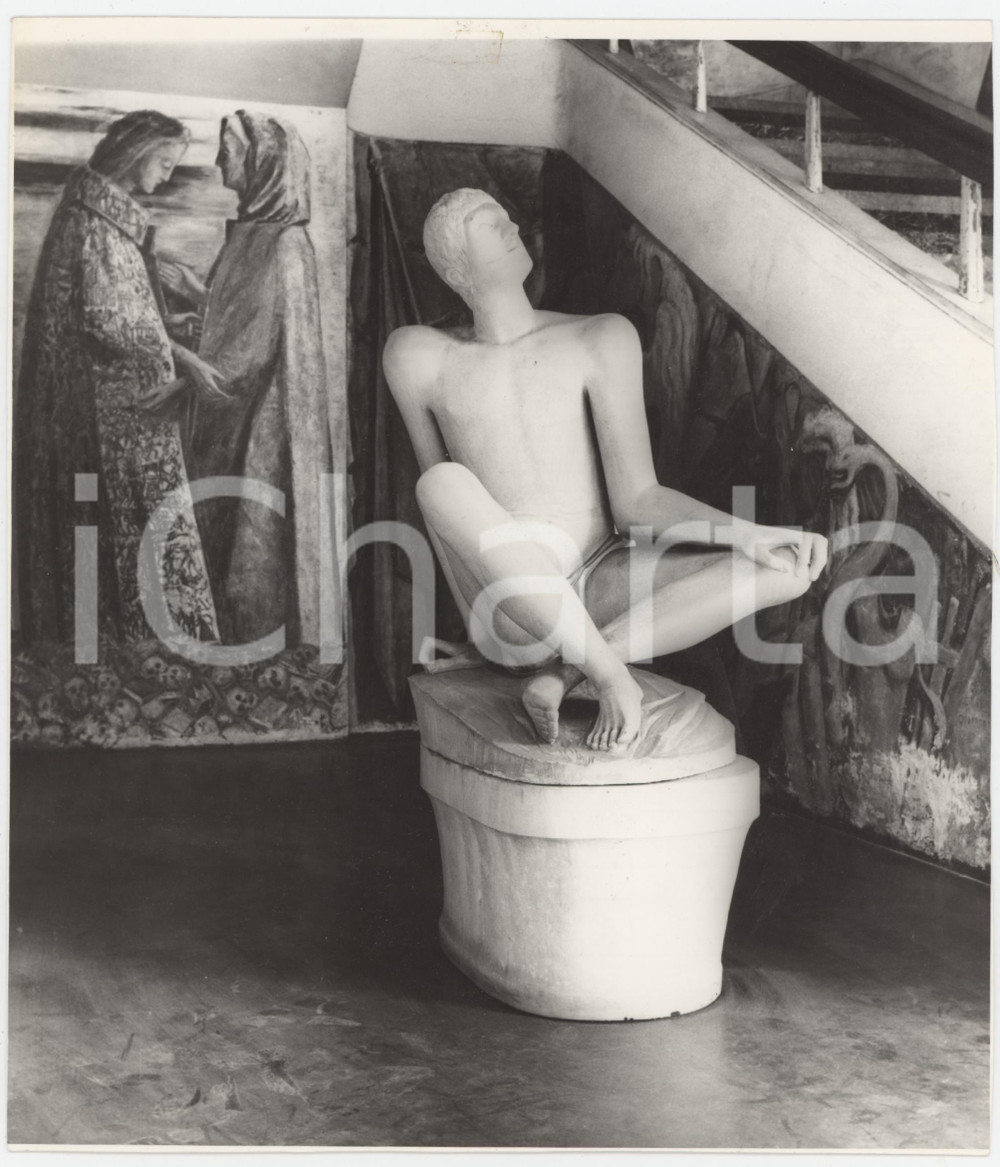 1960 ca UNIVERSITÀ DI PADOVA Scala del Rettorato - Scultura Arturo MARTINI Foto