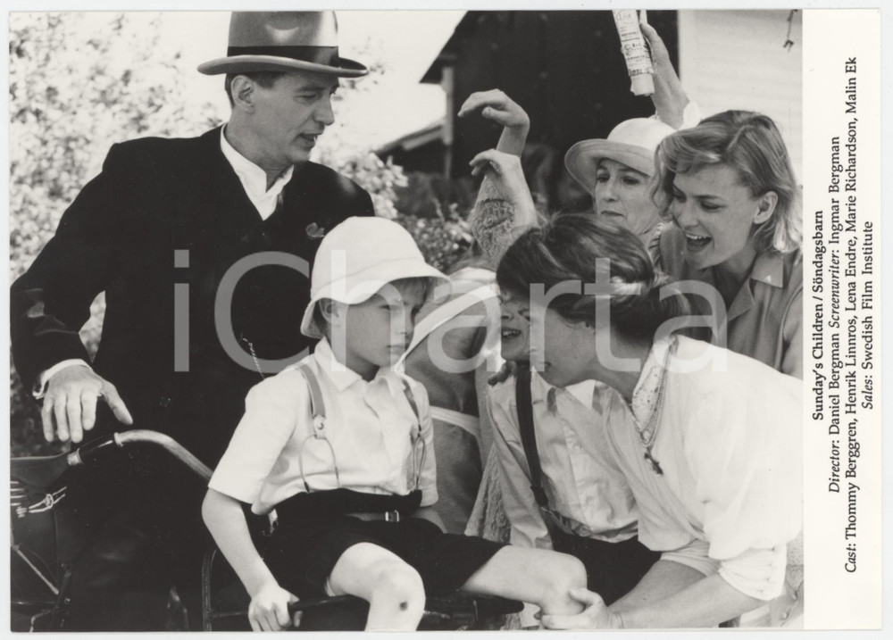 Materiale cinematografico d’epoca 1992 CINEMA SÃ¶ndagsbarn Henrik LINNROS Thommy BERGGREN Lena ENDRE Foto 18x13 1