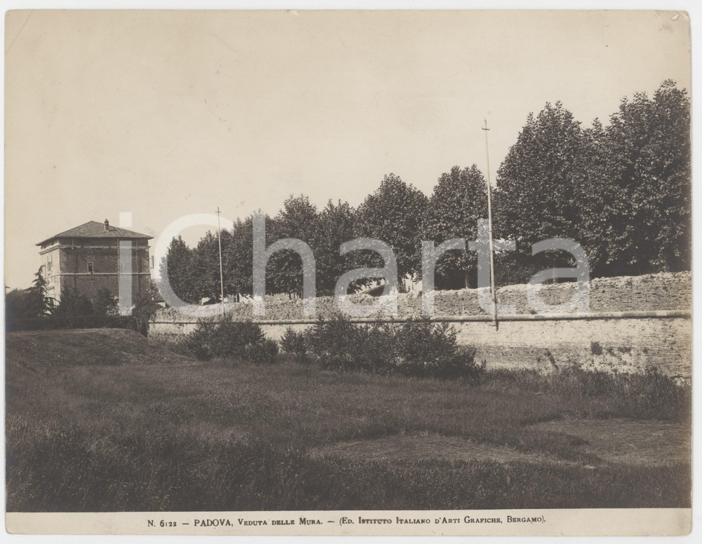 Fotografia d epoca originale 1940 ca PADOVA Veduta delle mura  Foto ARTI GRAFICHE BERGAMO 25x19 cm 1