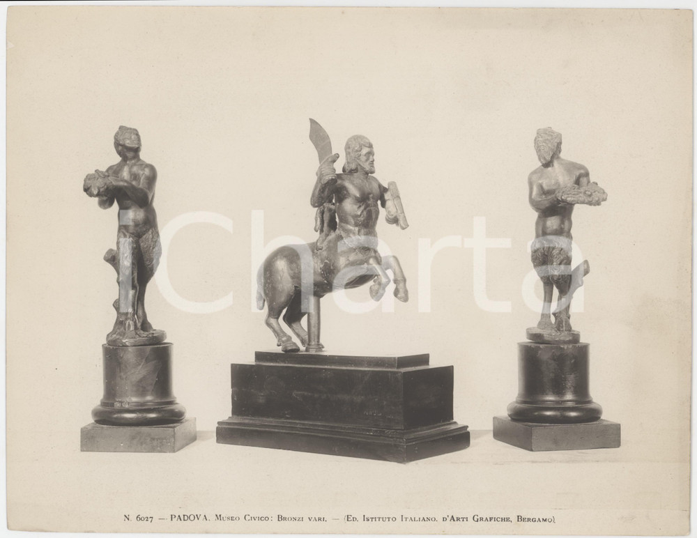 Fotografia d epoca originale 1940 ca PADOVA Museo Civico  Bronzi vari Foto ARTI GRAFICHE BERGAMO 1 1