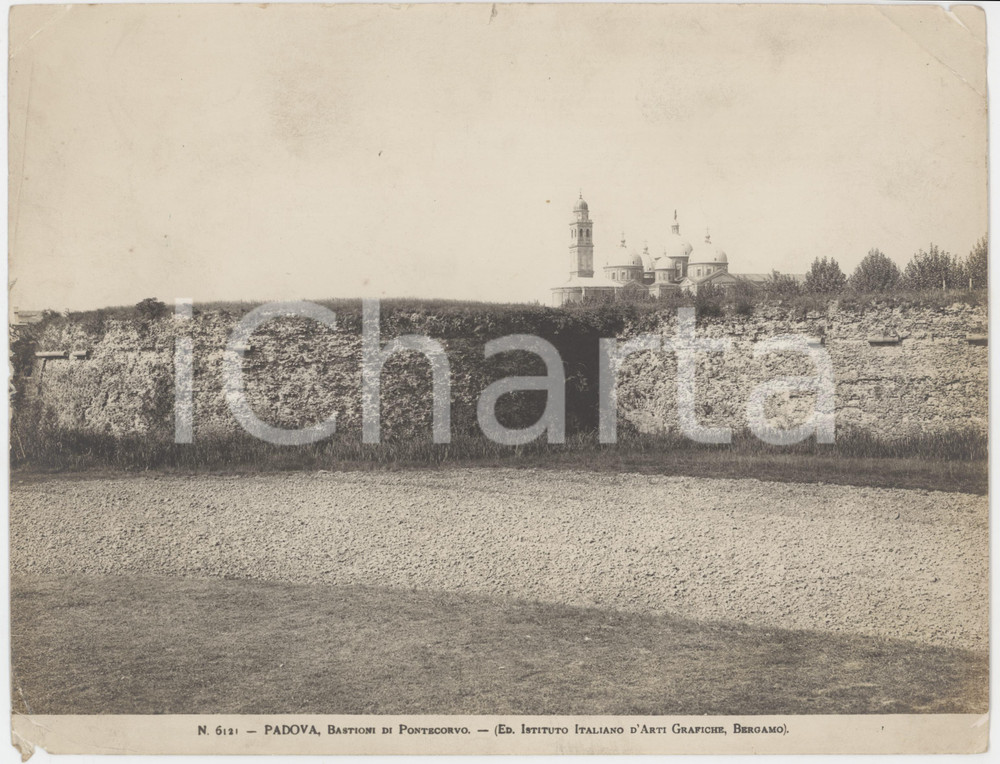 Fotografia d epoca originale 1940 ca PADOVA Bastioni di Pontecorvo  Foto ARTI GRAFICHE BERGAMO 25x19 cm 1