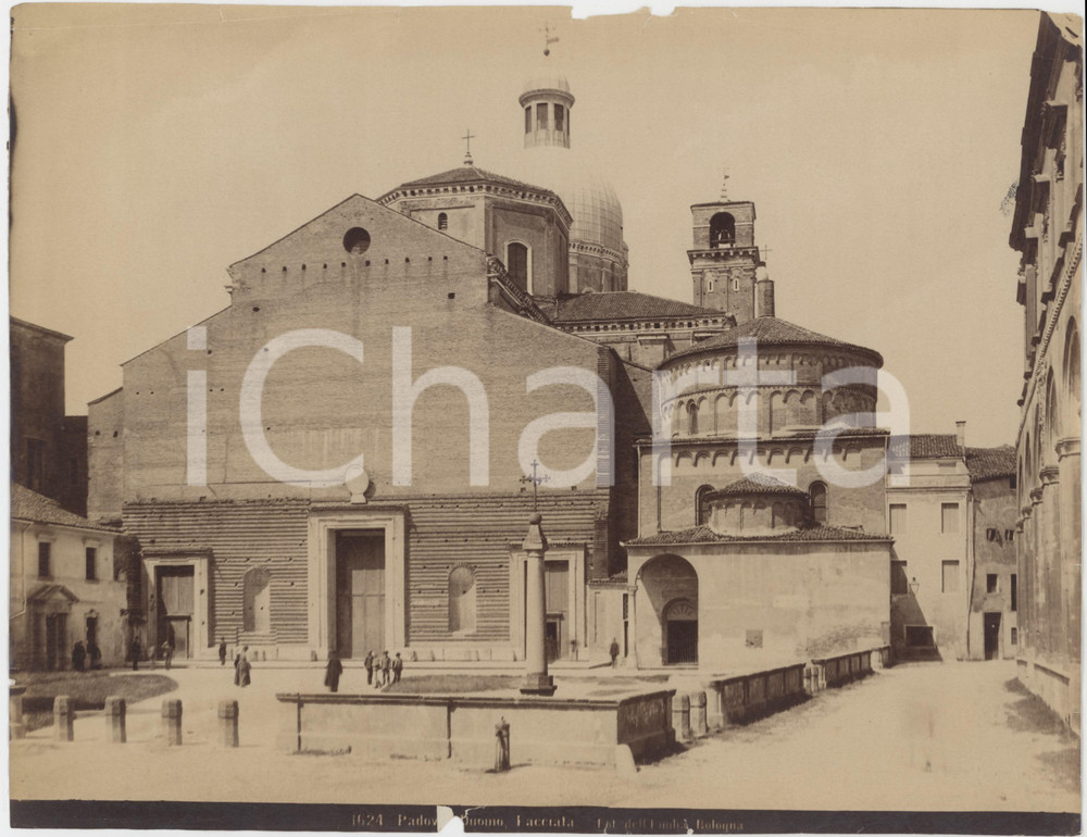 Fotografia d epoca originale 1900 ca PADOVA Facciata della Basilica di Santa Giustina  Foto dell Emilia 1
