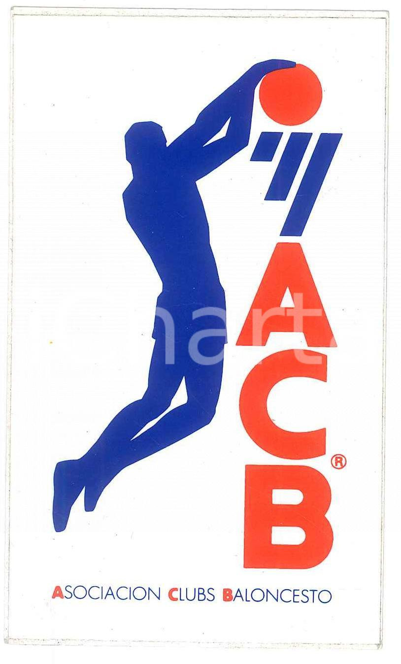 Materiale pubblicitario d’epoca 1985 ca ESPANA Liga ACB Asociacion Clubs Baloncesto  Sticker 6x11 cM 1