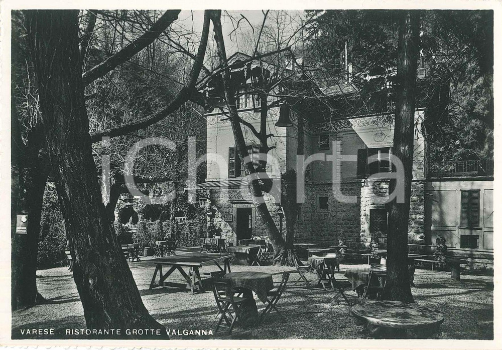 Cartolina originale da collezione 1955 ca VARESE Viale Valganna  Ristorante GROTTE DI VALGANNA Cartolina FG NV 1