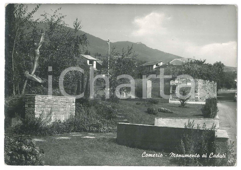 Cartolina originale da collezione 1950 ca COMERIO  VARESE Monumento ai Caduti  Cartolina FP VG 1