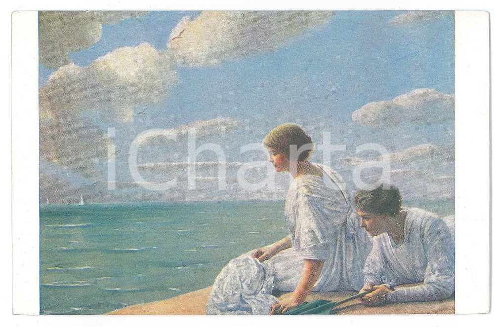 Cartolina originale da collezione 1915 SALON DE PARIS Les mouettes de Jef LEEMPOELS Cartolina n.83  FP NV 1