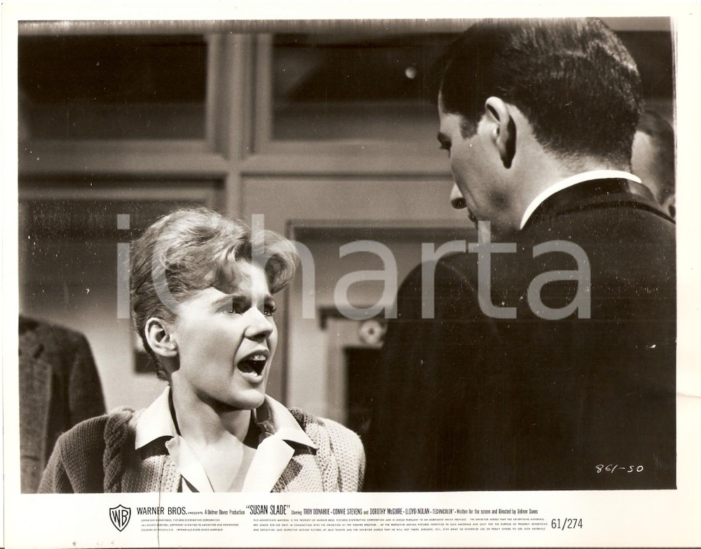 Fotografia d epoca originale 1961 SUSAN SLADE Connie STEVENS yells to Troy DONAHUE Movie by Delmer DAVES Foto 1