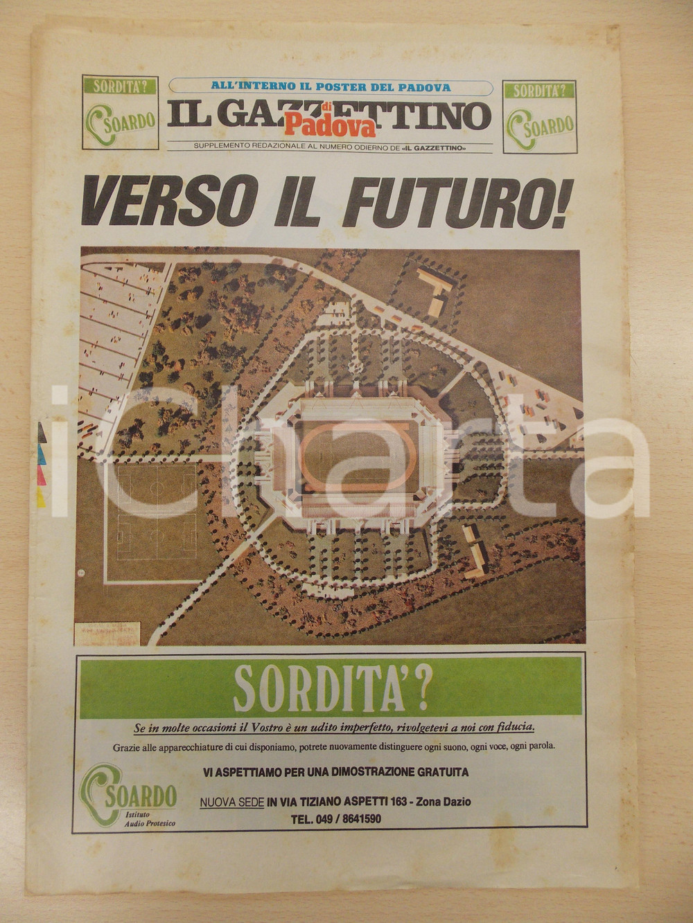 Giornale, rivista storica 1989 GAZZETTINO DI PADOVA Il Padova Calcio verso il futuro Supplemento e poster 1