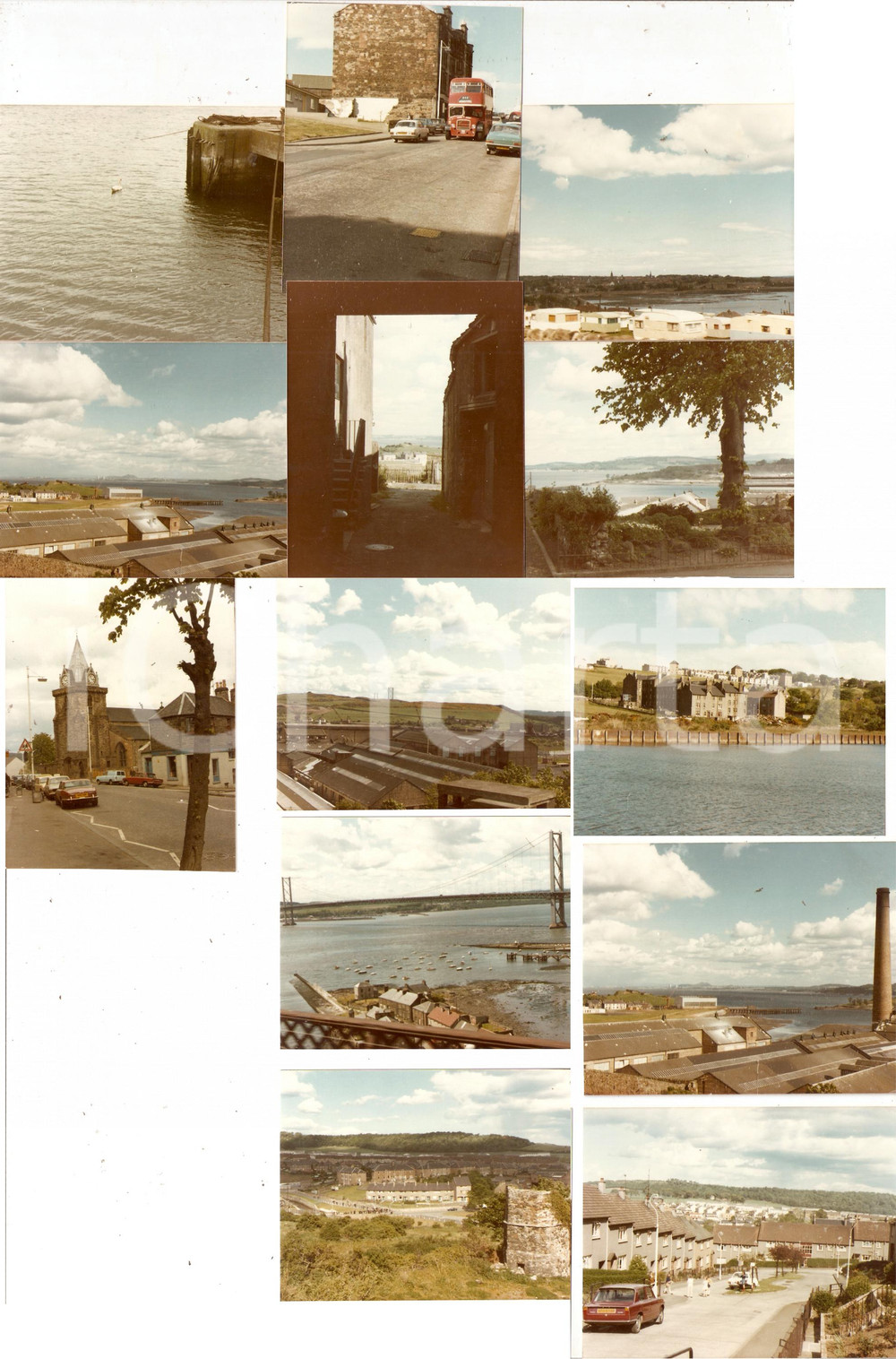 Fotografia d epoca originale 1975 INVERKEITHING SCOTLAND Scorci del paese e St. Peter s Kirk LOTTO 13 foto 1