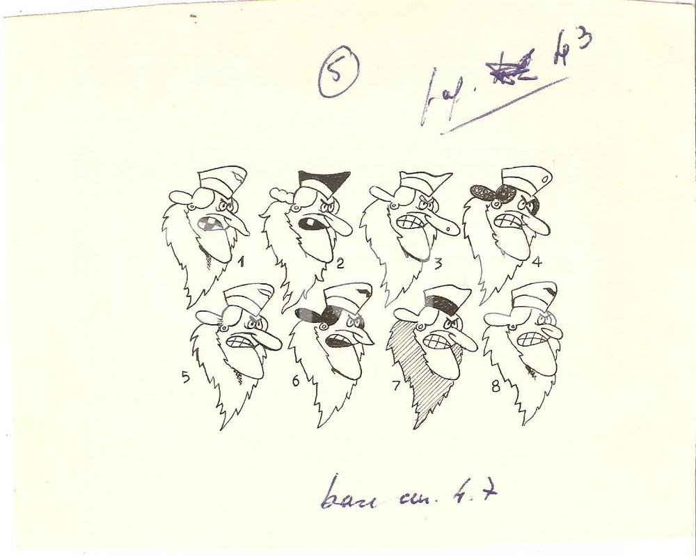 Stampa, bozzetto originale 1955 ca JOLLY Vignetta ORIGINALE Trova le differenze 14x11 cm 1