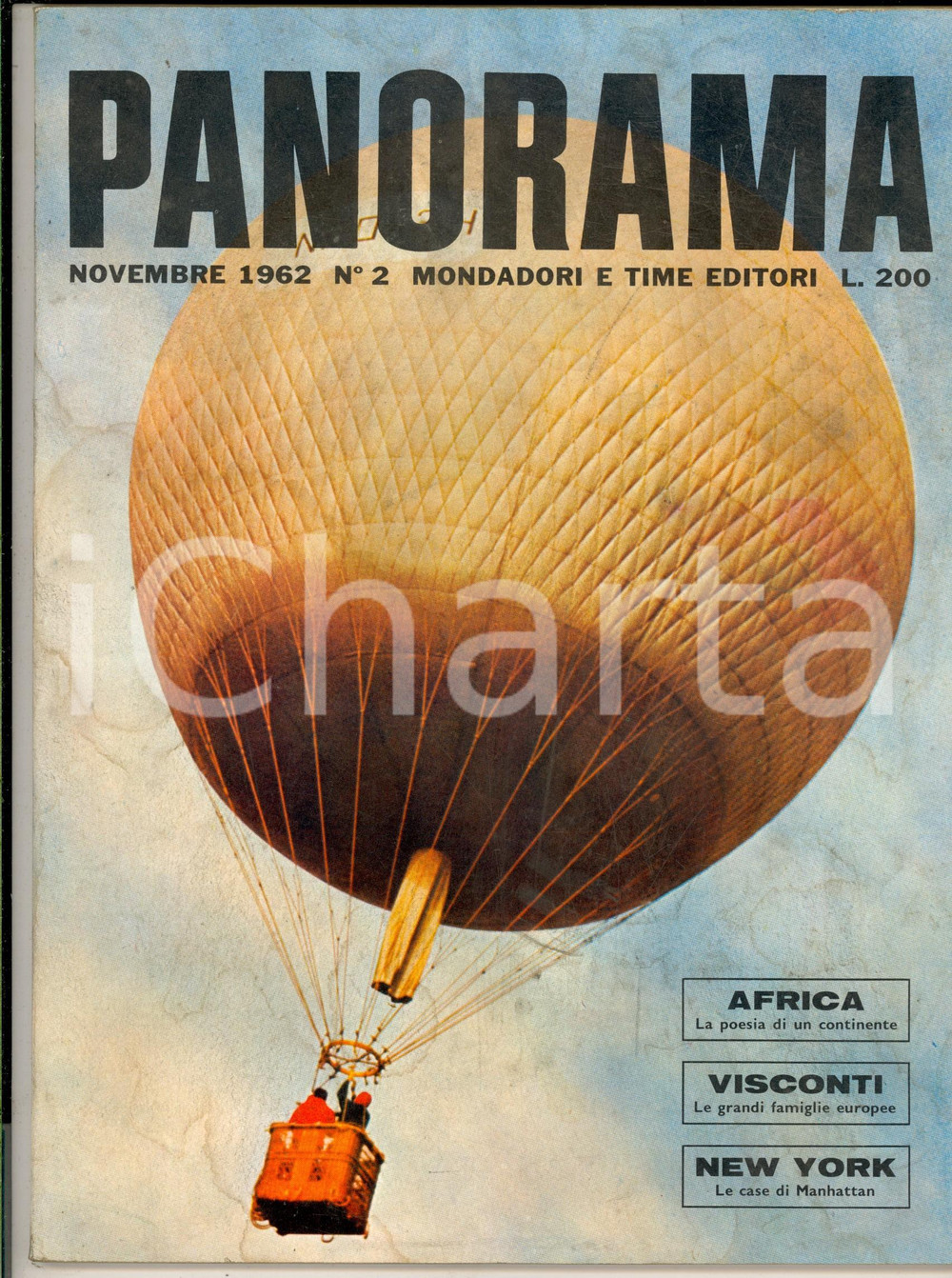 Giornale, rivista storica 1962 PANORAMA Luchino Visconti e famiglia  Papa Giovanni XXIII Rivista nÂ° 2 1