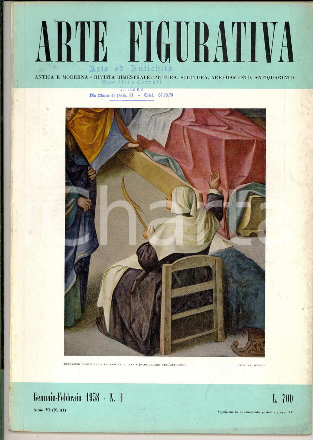 Giornale, rivista storica 1958 ARTE FIGURATIVA Sculture della Sardegna nuragica Rivista nÂ° 1 1