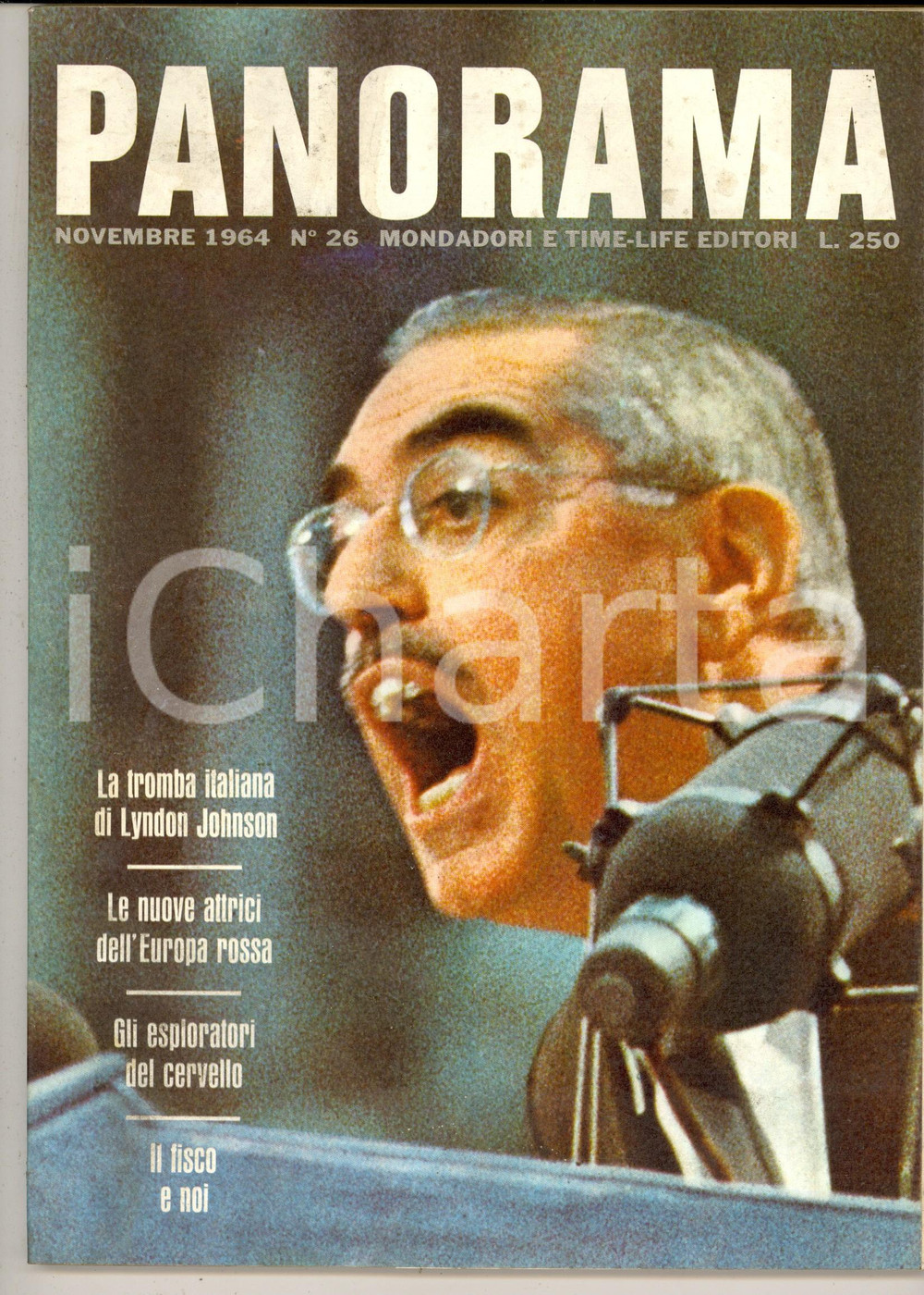 Giornale, rivista storica 1964 PANORAMA Il card. Richard CUSHING  Attrici dell Europa rossa Rivista n°26 1