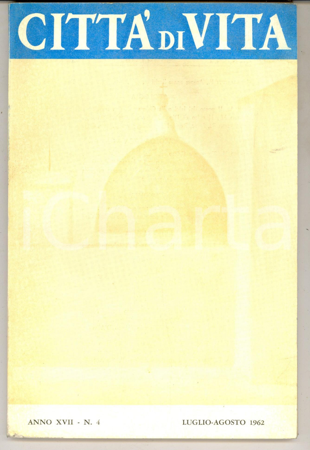 Giornale, rivista storica 1962 CITTA  DI VITA Centenario della nascita di Roberto BRACCO Rivista nÂ°4 1