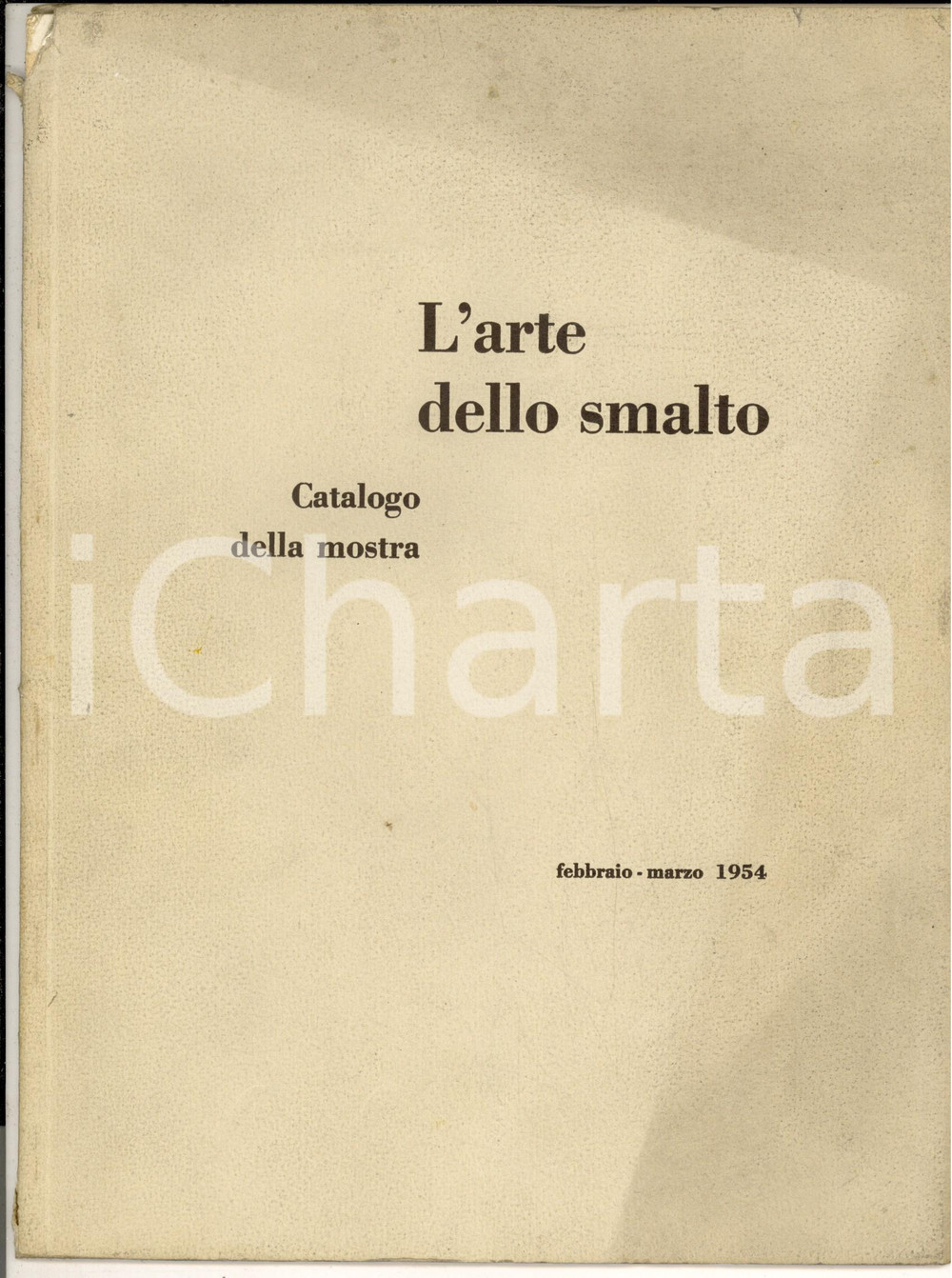 Libro, pubblicazione d epoca 1954 TORINO L arte dello smalto Catalogo mostra CALDERONI gioielli 32 pp. 1