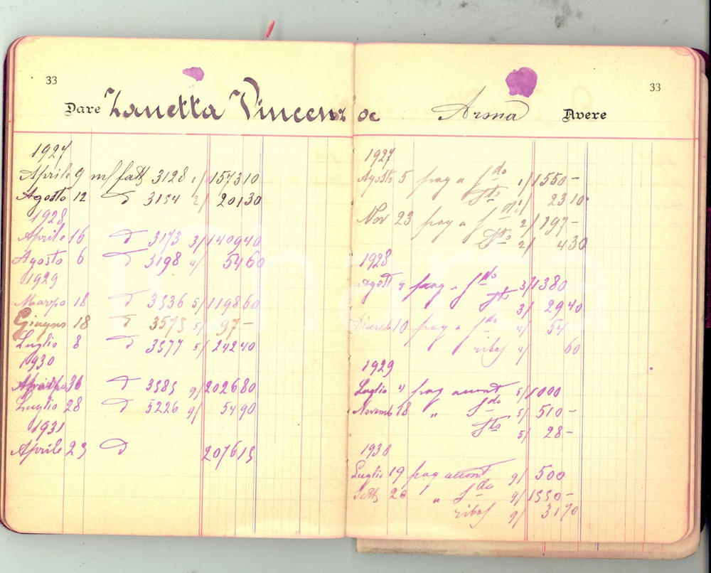 Documento originale, autentico 193031 AREA DI VARALLO  ARONA Mastrino dareavere manoscritto 100 pp. 10x15 1
