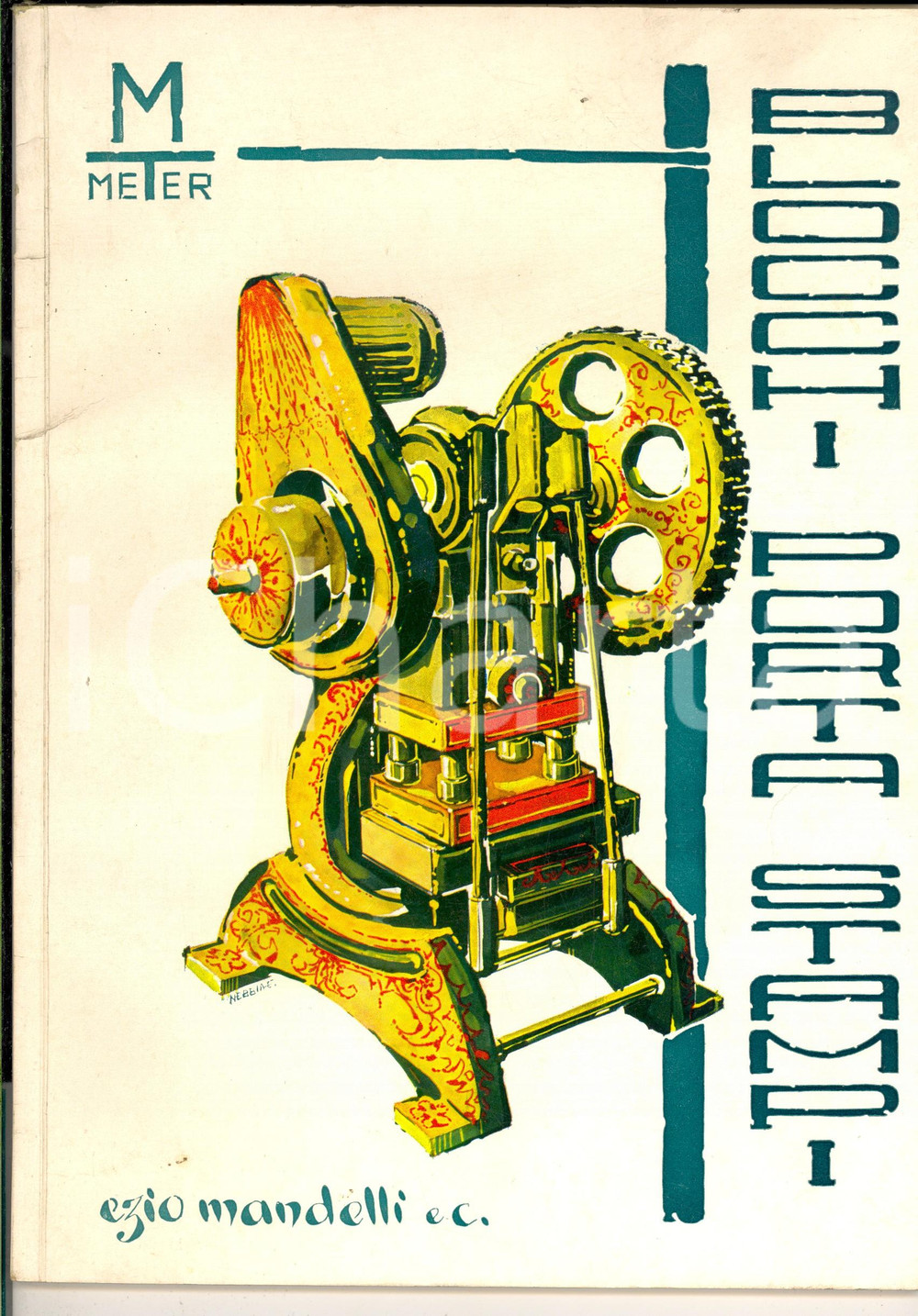 Materiale pubblicitario d’epoca 1969 COLLEGNO Ezio MANDELLI Officine meccaniche  Catalogo blocchi portastampi 1