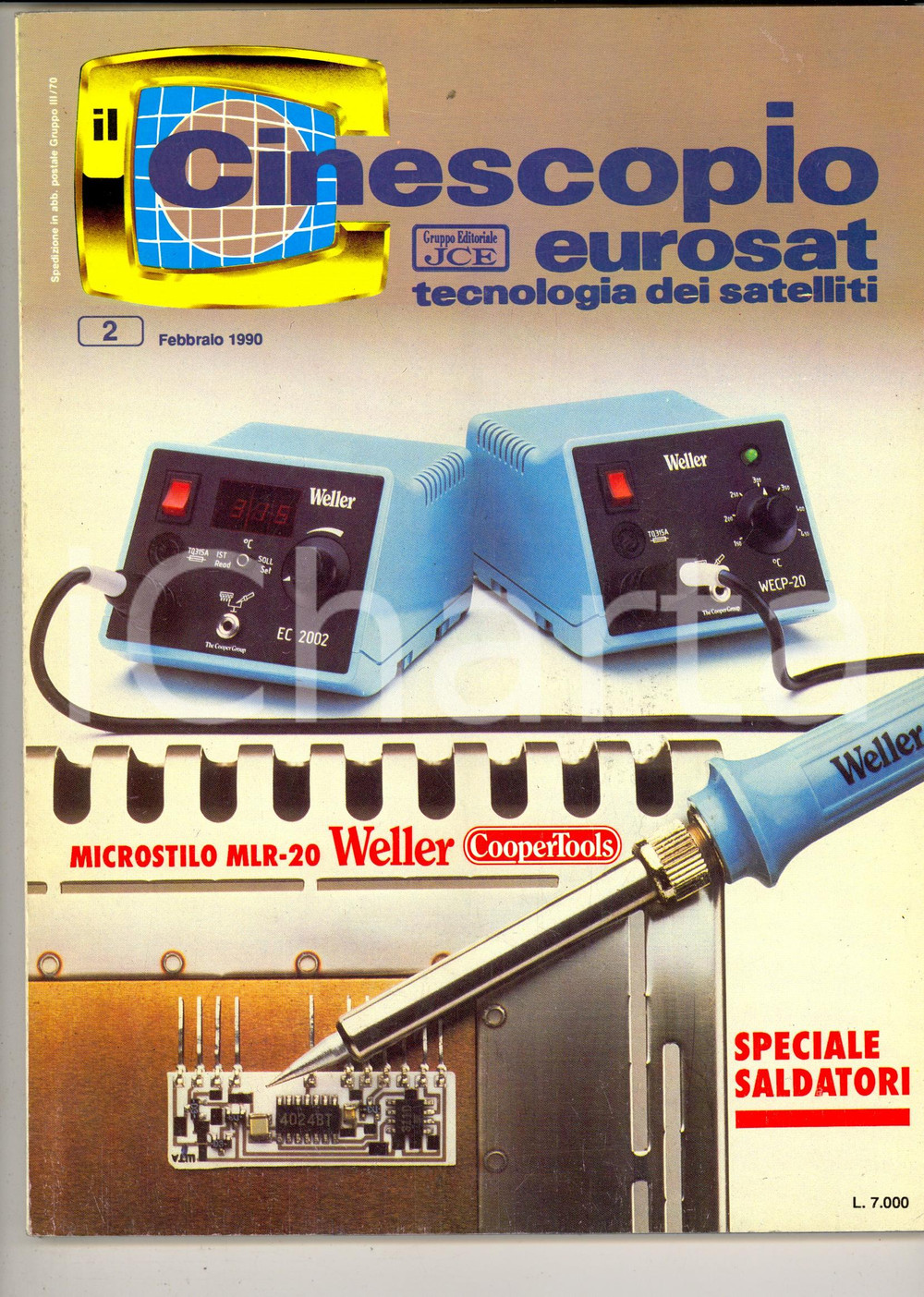 Materiale pubblicitario d’epoca 1990 CINESCOPIO EUROSAT Difetti dei cinescopi  Speciale saldatori Rivista n°2 1