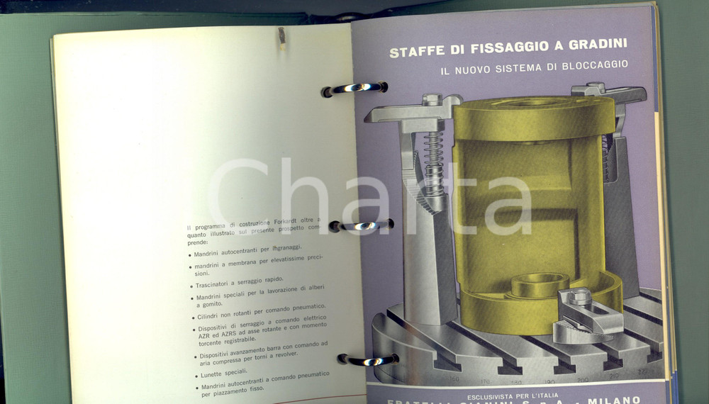 Materiale pubblicitario d’epoca 1950 ca MILANO Fratelli GIANINI Utensili  Macchine speciali Catalogo 120 pp. 1