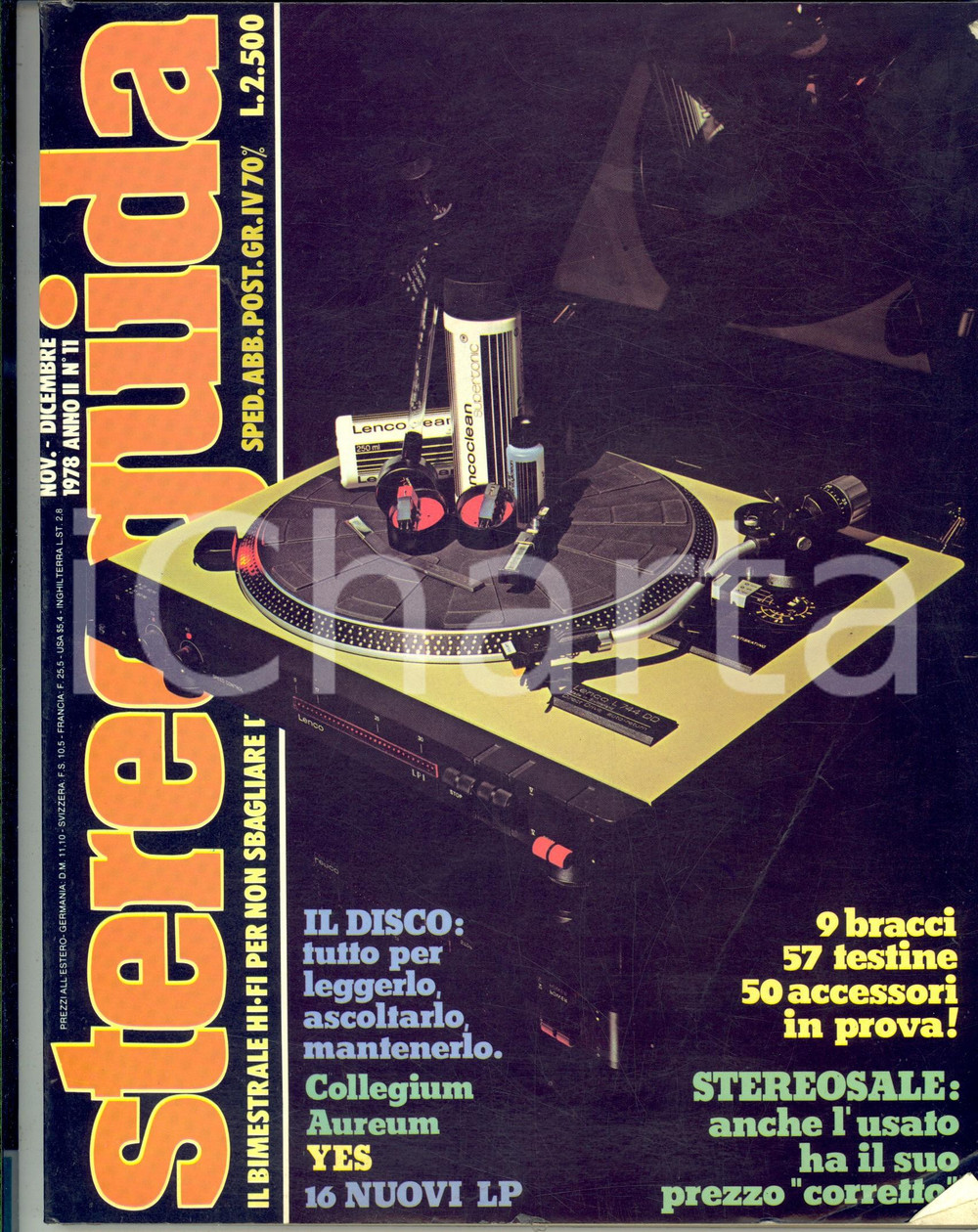 Materiale pubblicitario d’epoca 1978 STEREO GUIDA Tutto sul disco Rivista ILLUSTRATA VINTAGE nÂ° 11 1