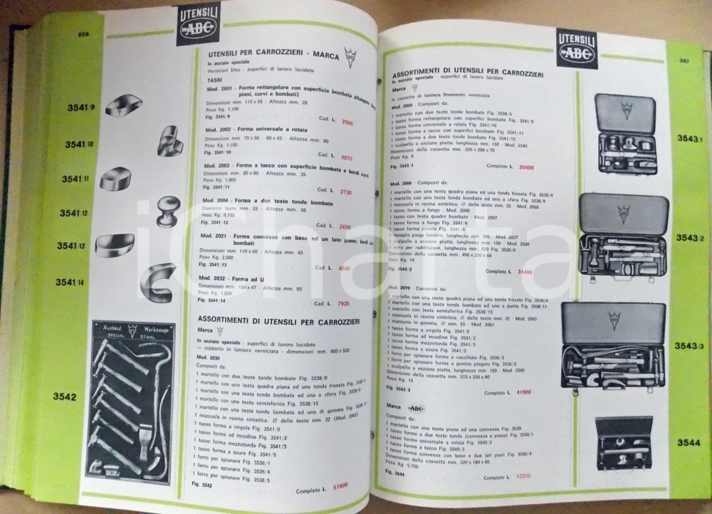 Libro, pubblicazione d epoca Maggio 1969 Utensili marchio ABC  Strumenti di misura 438 pp. ILLUSTRATO 1