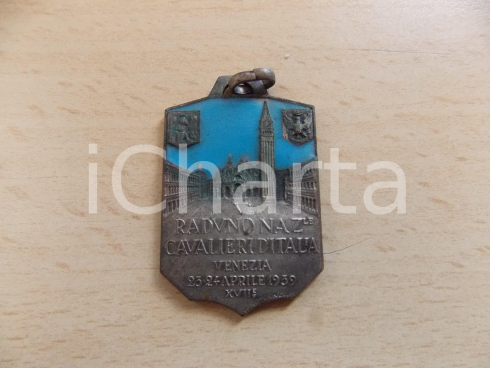 Opera d’arte autentica 1939 VENEZIA V° Raduno Nazionale CAVALIERI D ITALIA Medaglia commemorativa 1
