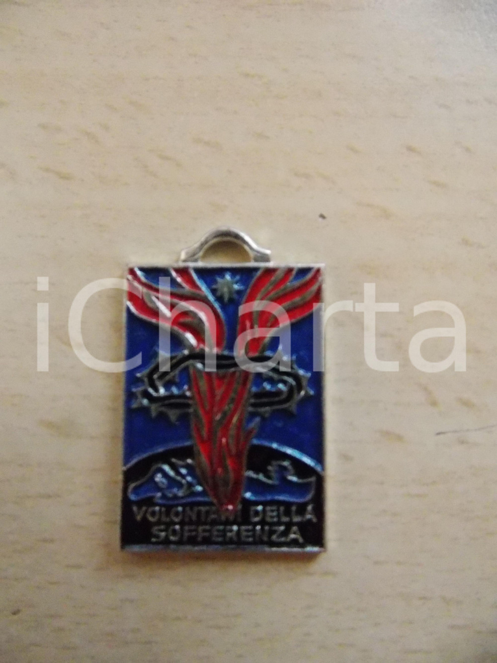 Opera d’arte autentica 1960 ca OPERA BEATO LUIGI NOVARESE Volontari della Sofferenza Medaglietta 2x3 cm 1