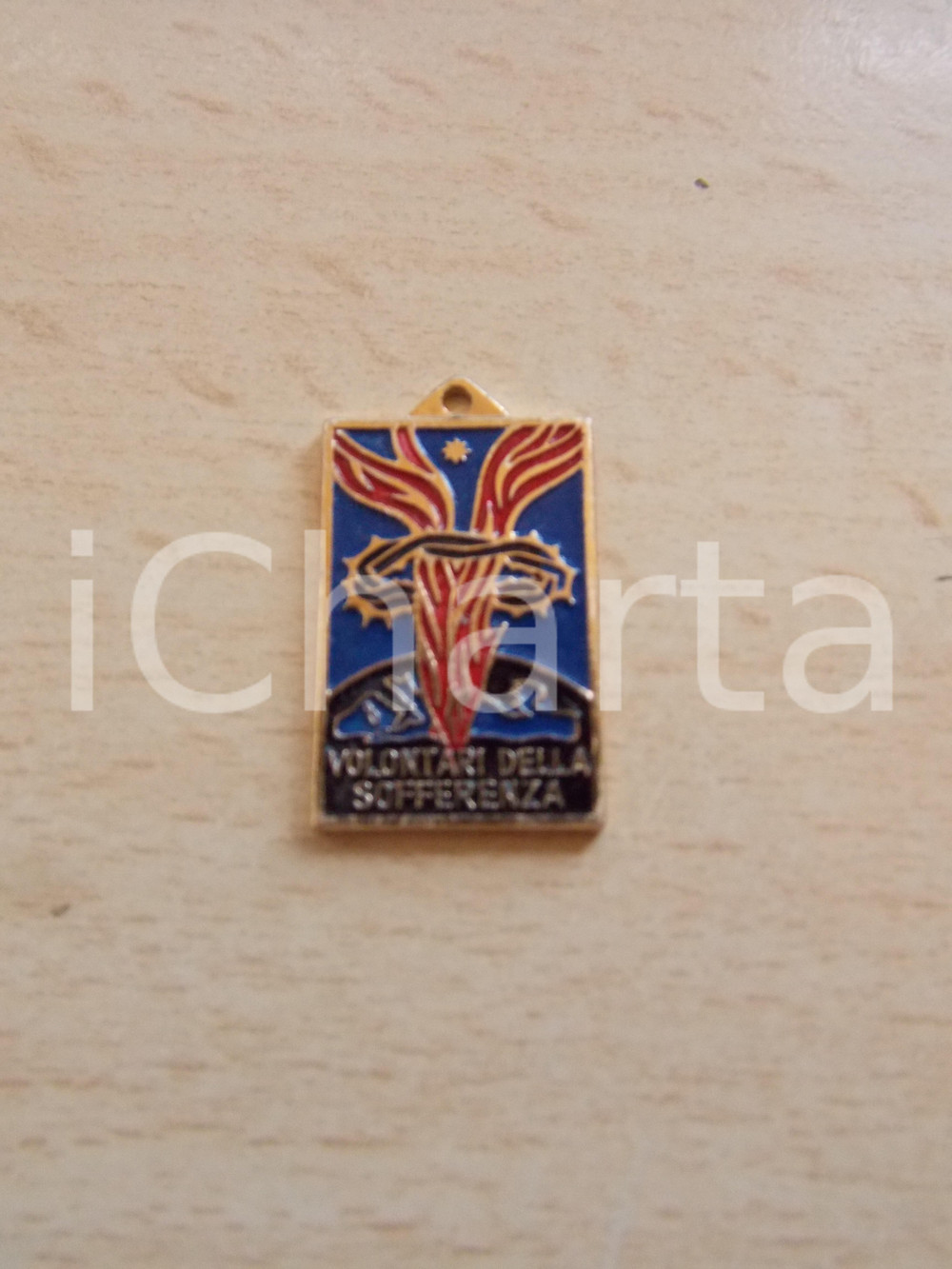 Opera d’arte autentica 1960 ca OPERA BEATO LUIGI NOVARESE Volontari della Sofferenza Medaglietta 1x2 cm 1