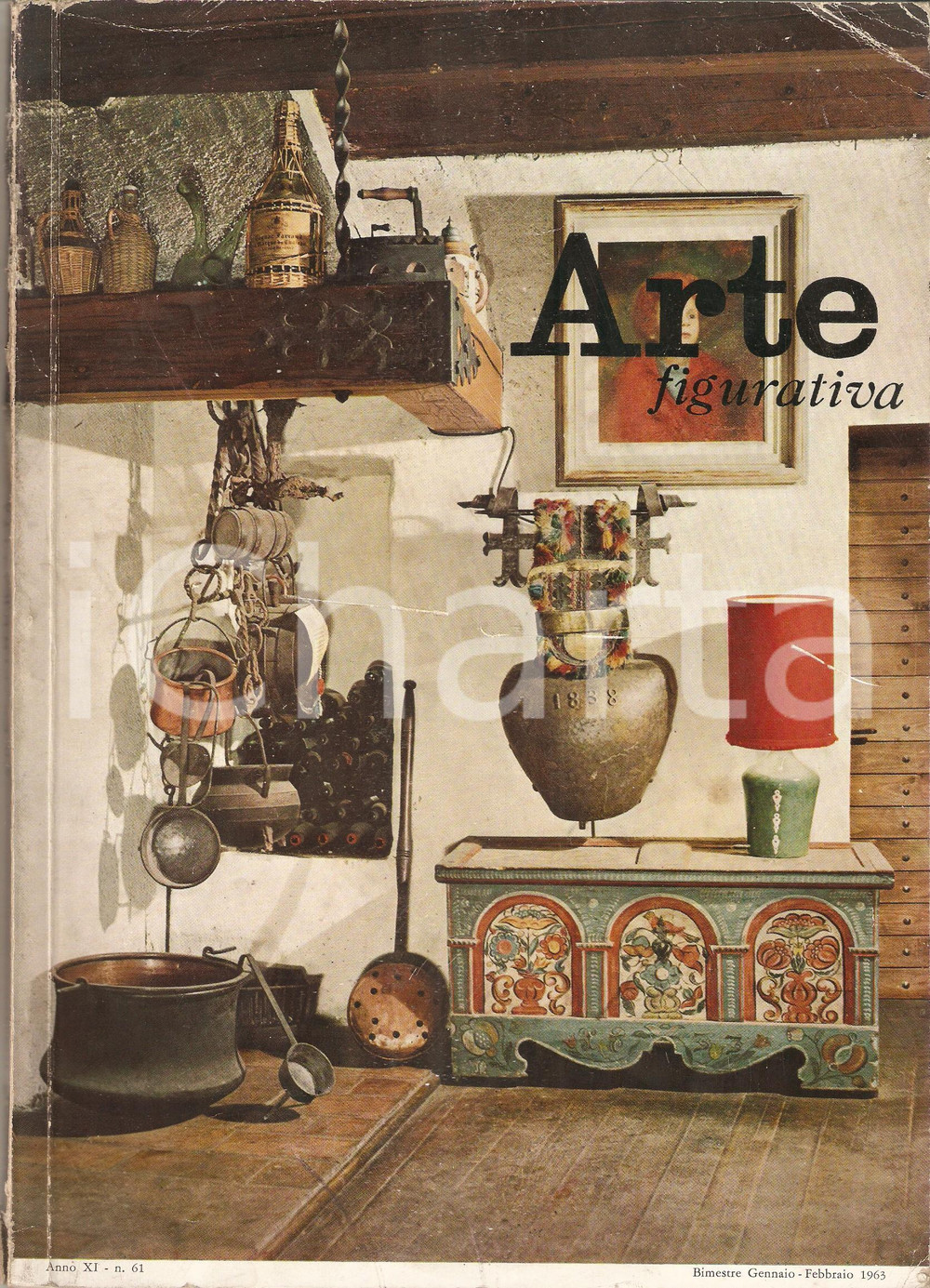 Giornale, rivista storica 1963 ARTE FIGURATIVA Mobili rustici tirolesi Anno XI n. 61 Rivista 1