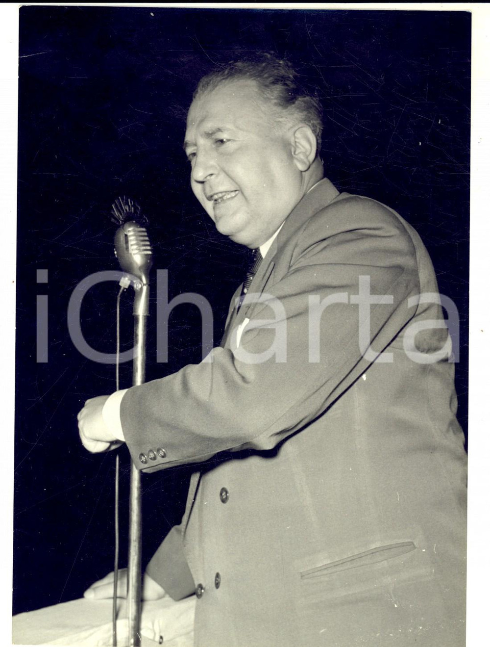 Fotografia d epoca originale 1953 ROMA Ministro Randolfo PACCIARDI campagna elettorale per il PRI Foto 13x18 1