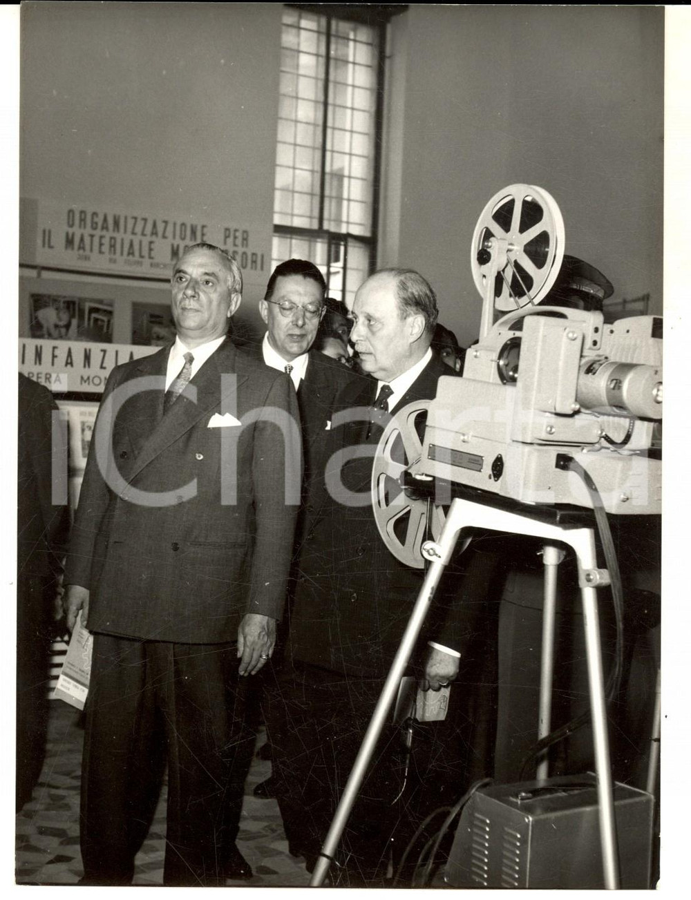 Fotografia d epoca originale 1957 ROMA EUR Ministro Pietro CAMPILLI inaugura la V Fiera Campionaria Foto 1