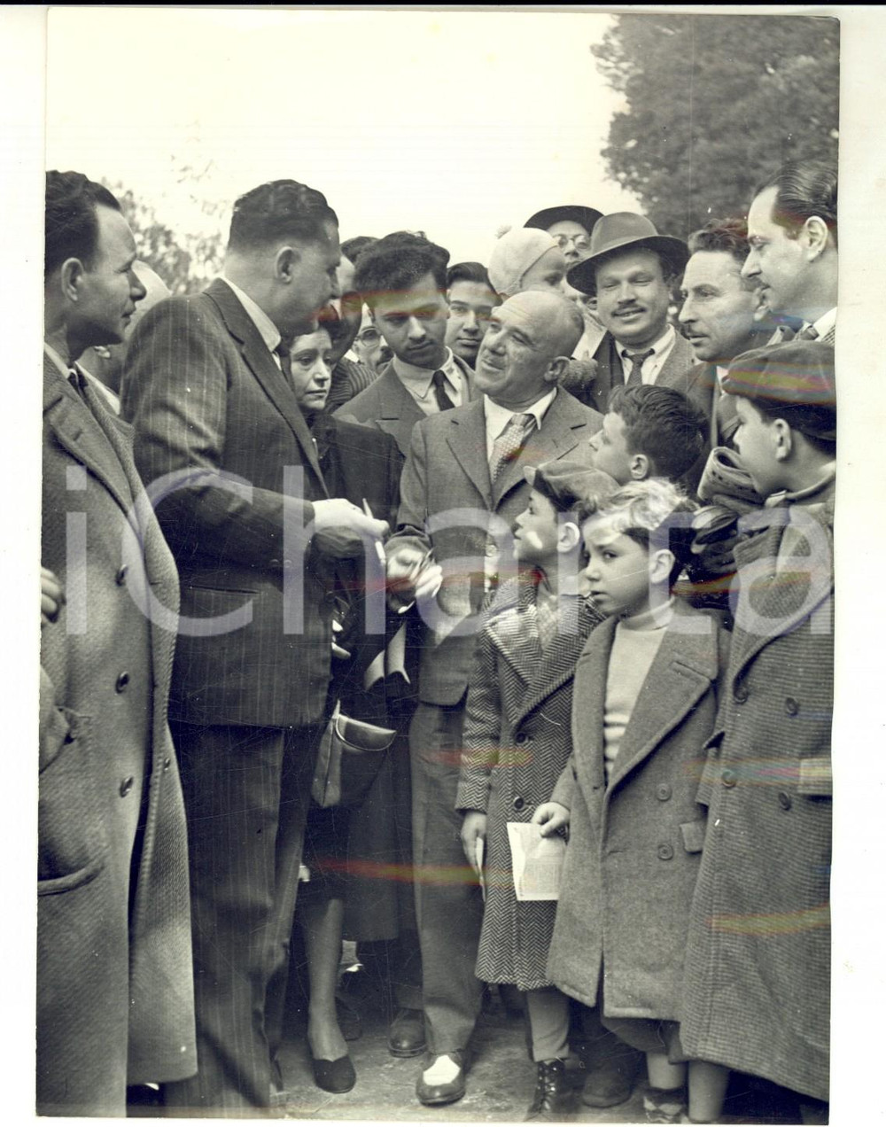 Fotografia d epoca originale 1953 ROMA PINCIO Conferenza di Corrado TEDESCHI pro PARTITO NETTISTA Foto 14x18 1