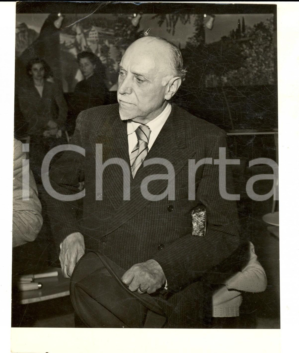 Fotografia d epoca originale 1950 MILANO Ritratto del senatore Luigi GASPAROTTO Fotografie 14x18 cm 1