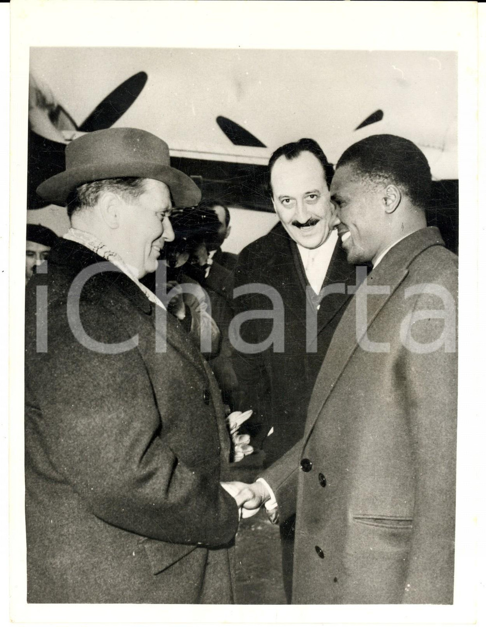 Fotografia d epoca originale 1961 BELGRADO Il presidente TITO accoglie Ahmed SEKOU TOURE dalla Guinea Foto 1