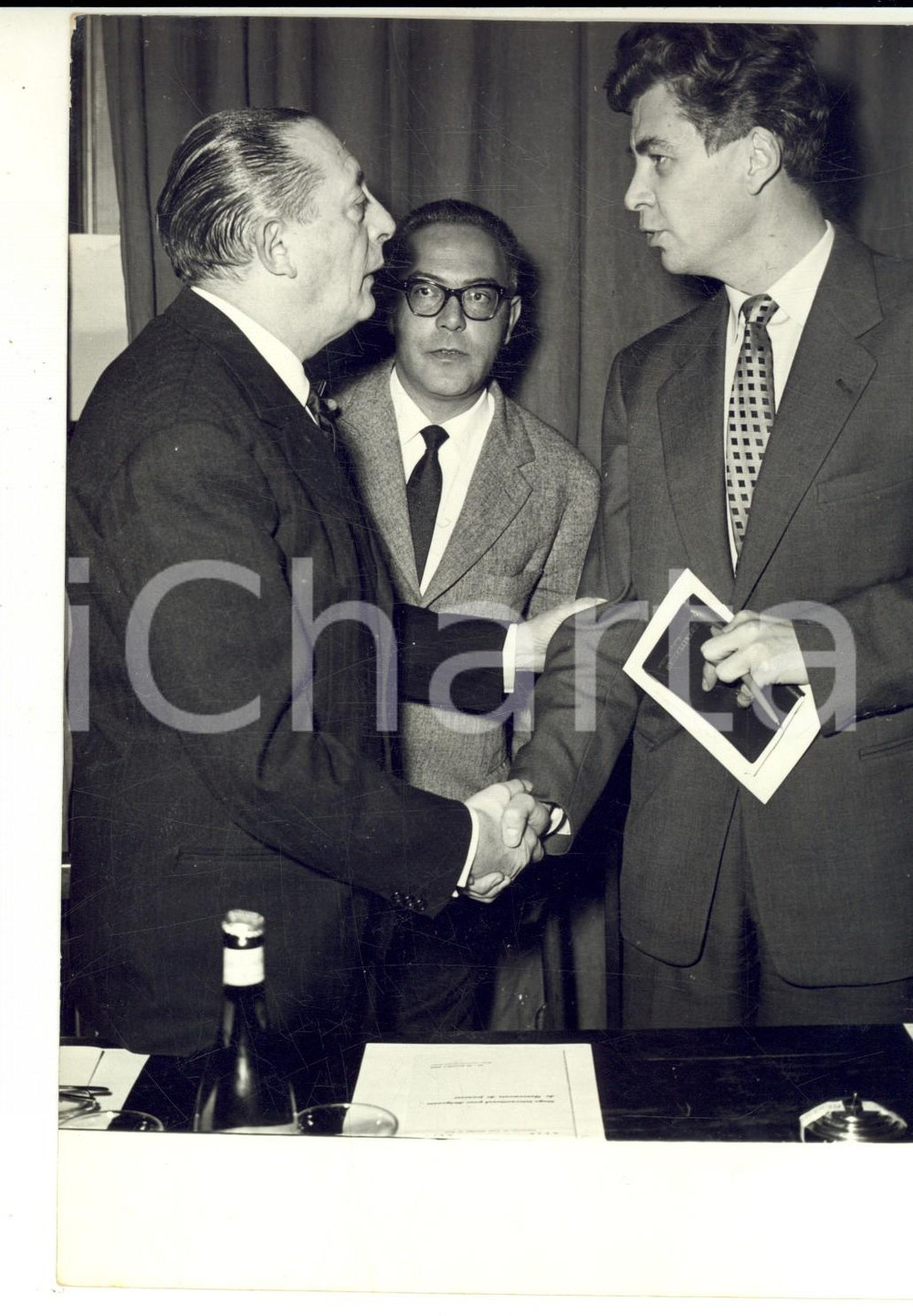Fotografia d epoca originale 1958 ROMA Sottosegretario Alberto FOLCHI alla conferenza dei dirigenti giovanili 1