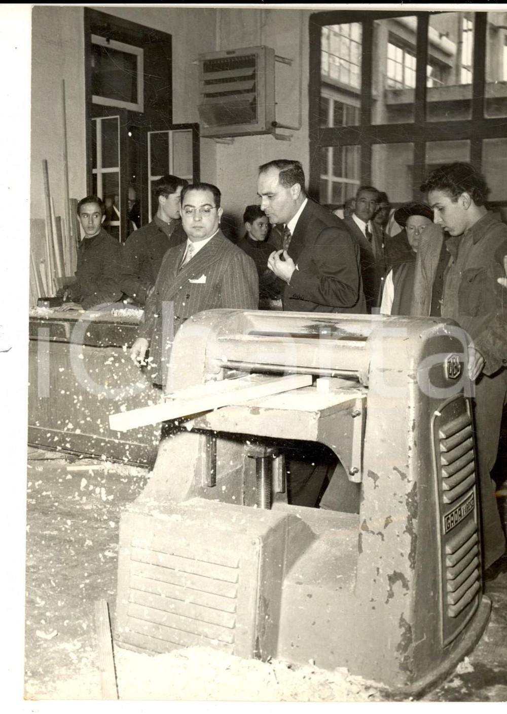 Fotografia d epoca originale 1953 GENOVA Umberto DELLE FAVE inaugura centro alla Scuola Apprendisti CALCINARA 1