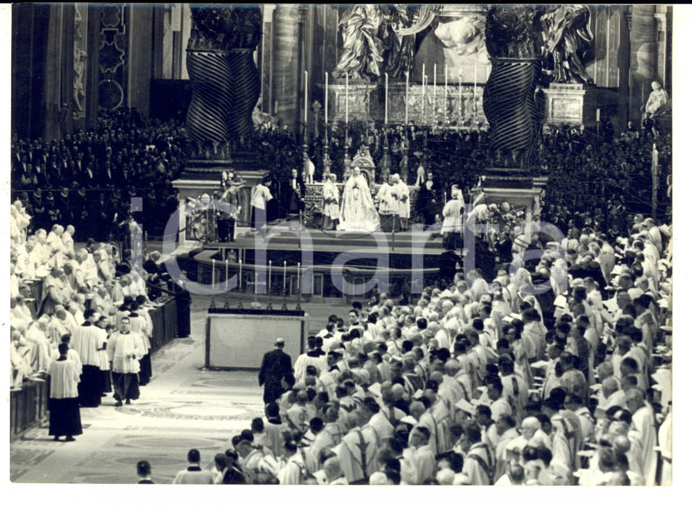 Fotografia d epoca originale 1962 ROMA SAN PIETRO Cerimonia di apertura del Concilio Vaticano II Foto 1