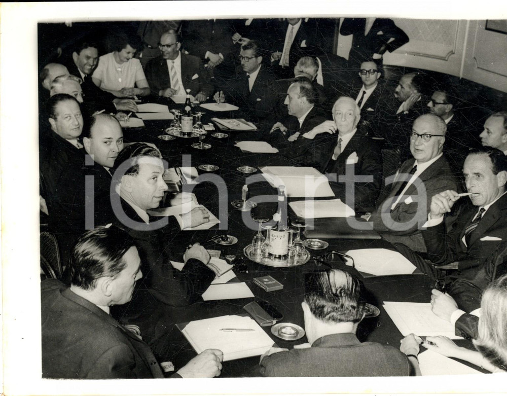 Fotografia d epoca originale 1961 ZURIGO Antonio SEGNI e Bruno KREISKY all incontro sulla questione SUDTIROLO 1