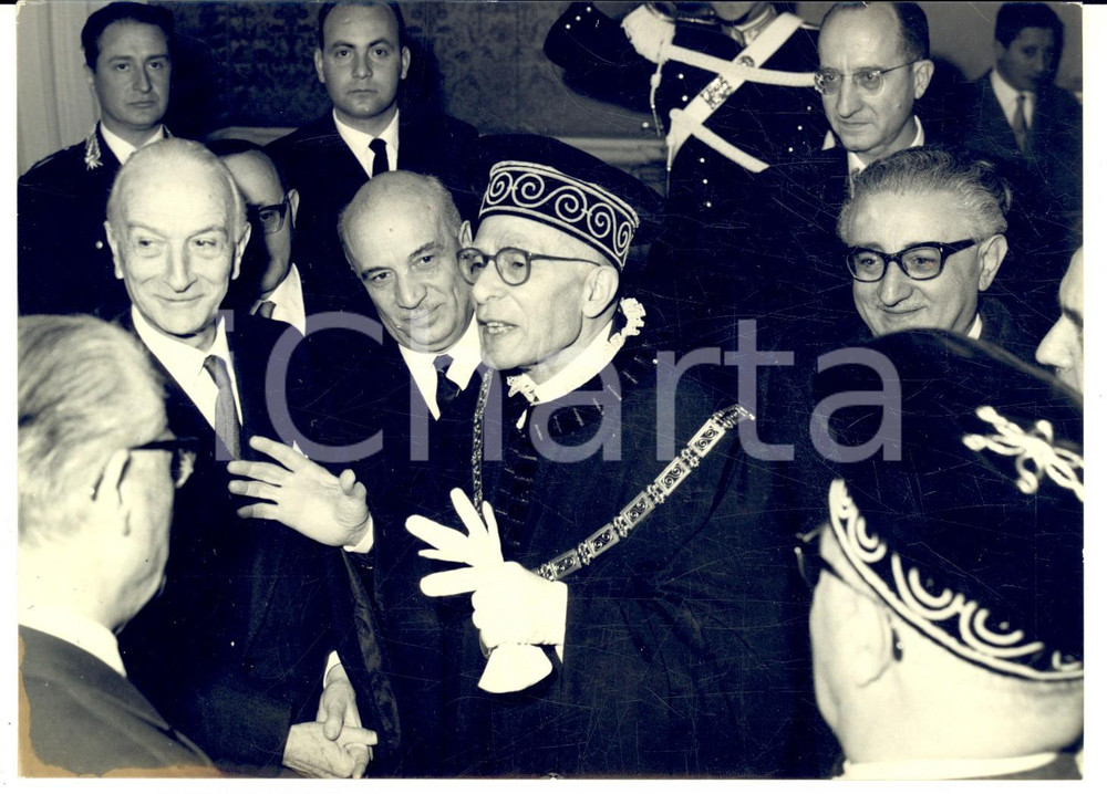 1963 ROMA Giuseppe AMBROSINI all'inaugurazione del 18° anno Corte Costituzionale