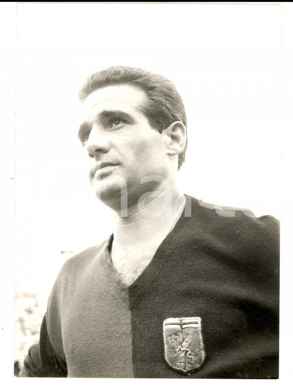 Fotografia d epoca originale 1959 CALCIO SERIE A GENOA Ritratto di Benedetto DE ANGELIS Fotografia 14x18 cm 1