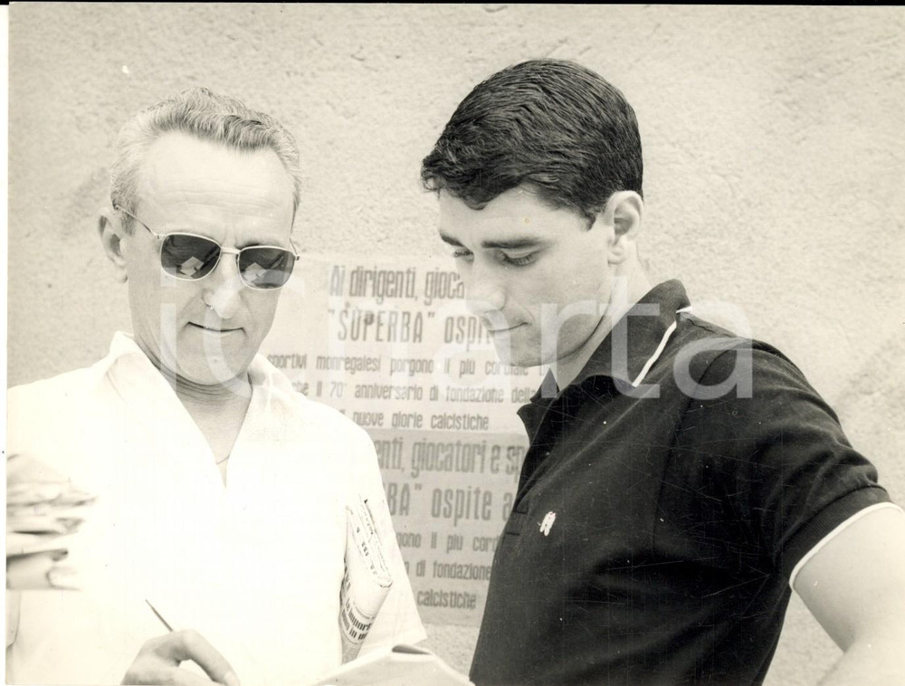 Fotografia d epoca originale 1963 MONDOVI  CALCIO SERIE A Bruno BAVENI durante il ritiro del GENOA Foto 1