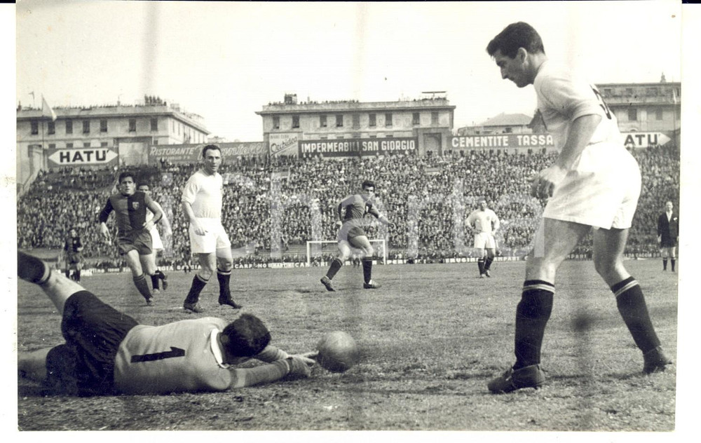 Fotografia d epoca originale 1960 CALCIO SERIE A Una partita del GENOA allo stadio MARASSI Foto 1
